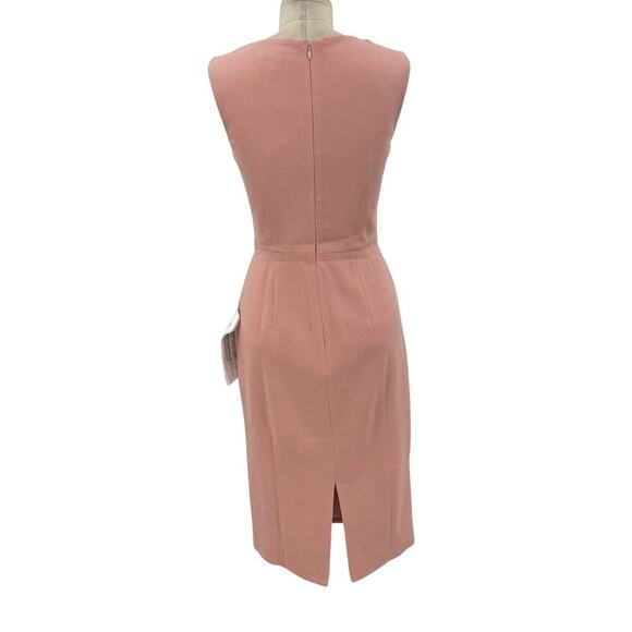 Dress the Population Elle Sweetheart Neck Sheath Midi Dress Blush Pink Small - Picture 9 of 16